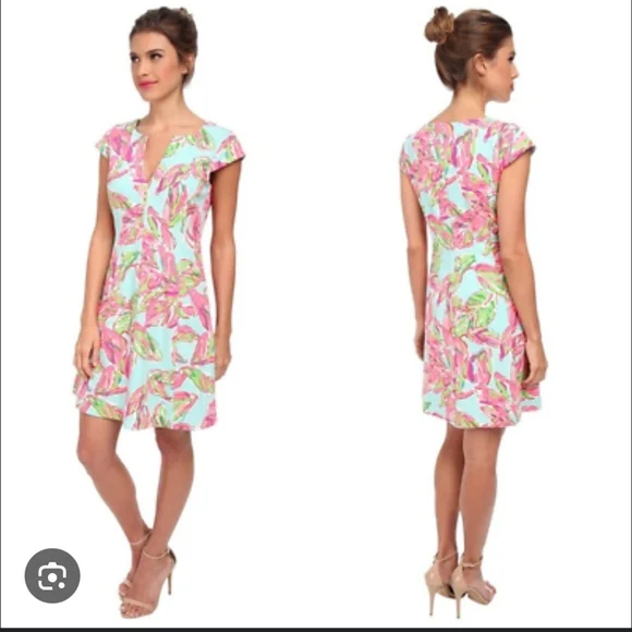 Lilly Pulitzer Briella Pastel Floral Mini Pleated Summer Dress. Size M - Picture 5 of 13